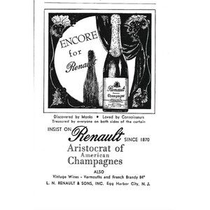Renault Aristocrat of American Champagnes Advertisement 1960s Vintage Print Ad